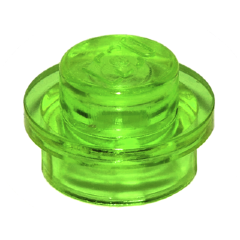 Plaat, Rond 1x1 Trans Bright Green